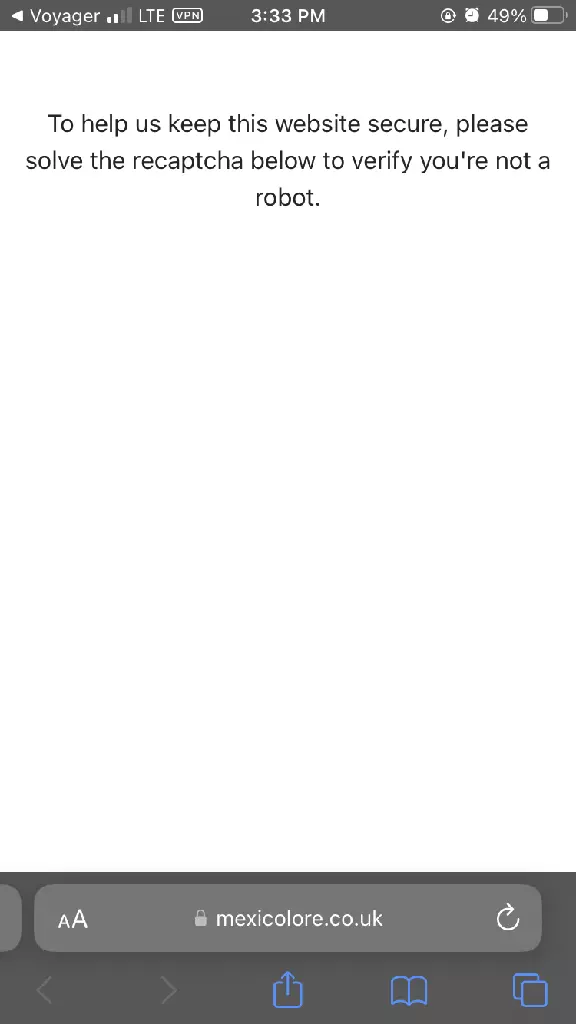 my captcha doesn&#39;t even load lol