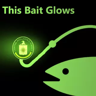 glowing fish and a bait with the text, &quot;this bait glows&quot;