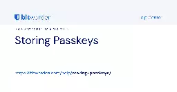 Storing Passkeys | Bitwarden Help Center