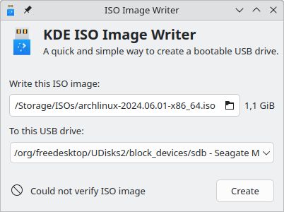 Screenshot of ISO Image Writer