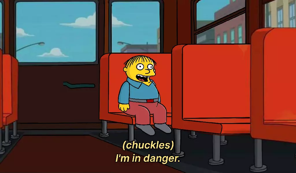 *chuckles*, i&#39;m in danger meme