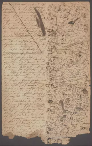 Scribbles made by Marx in *The German Ideology*