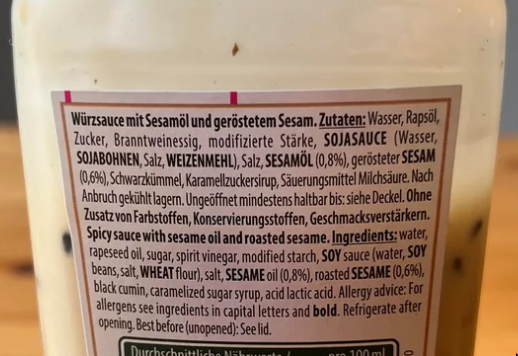 Foto der Zutatenliste "Made For Meat" Variante