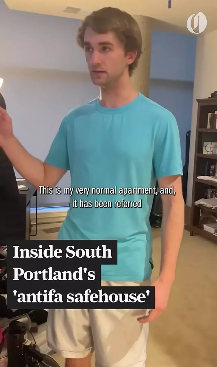 Chandler Patey shows reporter his apartment/safe house