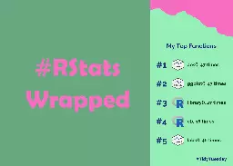 How to make your own #RStats Wrapped! | Nicola Rennie