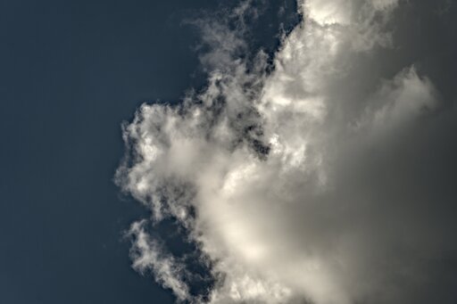 An overprocessed image of a cloud