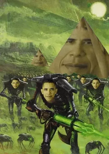 fuckin sick picture of Obama cyborgs and pyramid Obama