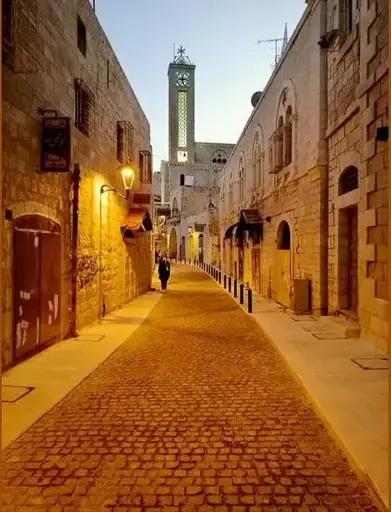 Street in Bethlehem, Palestine, before the latest phase of the Israeli-Palestinian conflict