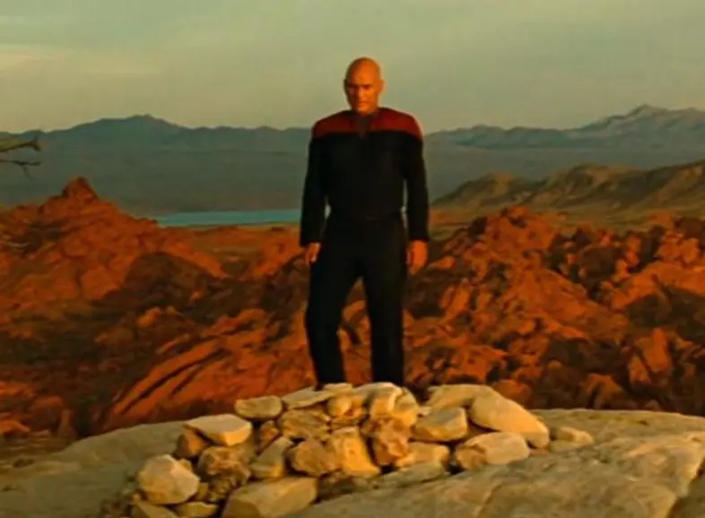 Kirk at the end of Generations