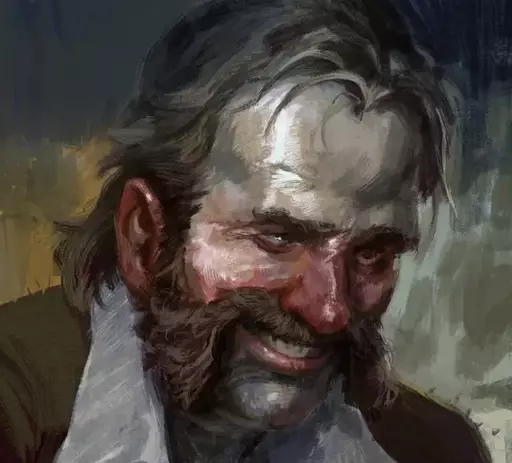 The old version of the image of the main character from Disco Elysium