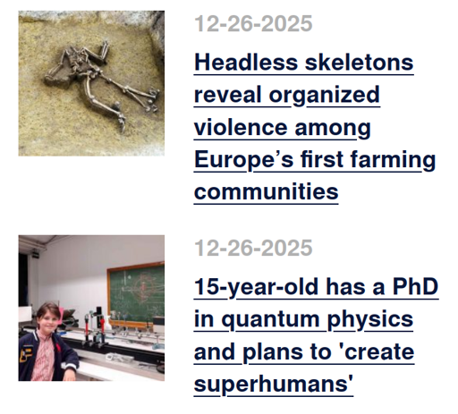 scnreeshot of 2 recent news headlines which are in the body of the post
