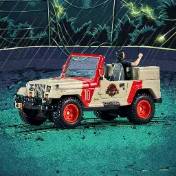 Hot Wheels Jurassic Park Jeep Wrangler & Dr. Ian Malcolm
