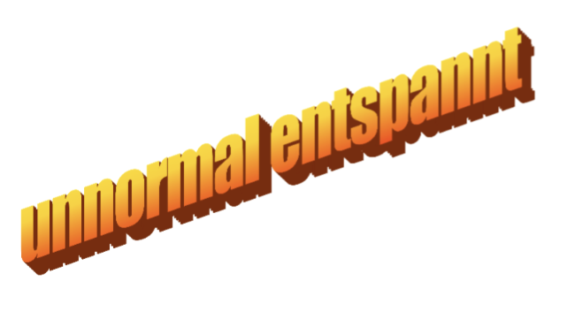 WordArt in 3D gelb-orange: unnormal entspannt