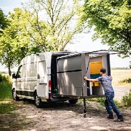 PlugVan: Modular, Hot-Swappable Van Interiors for Camping and Work  - Core77